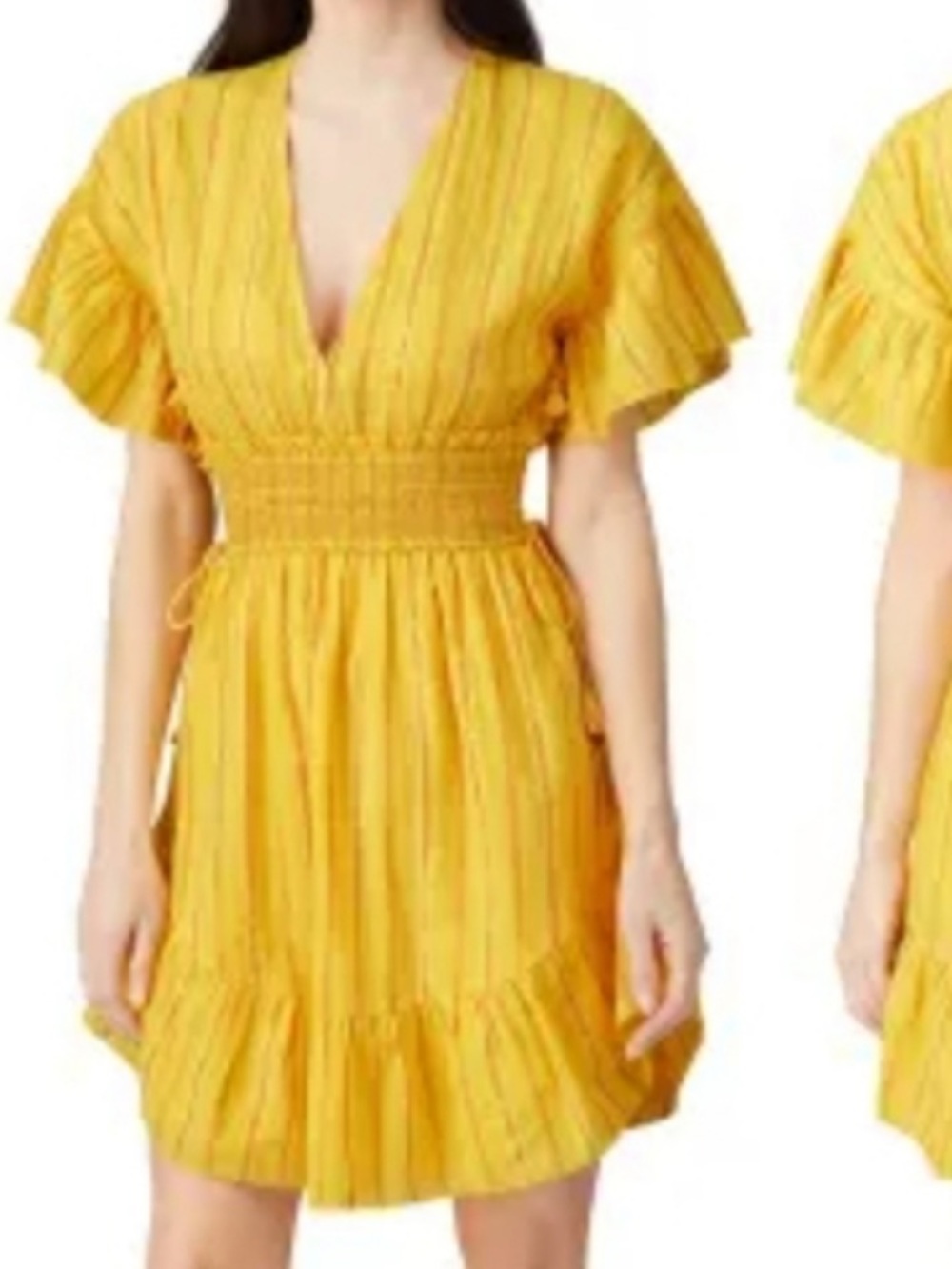 Saylor Adrianne Ruffle-Sleeve Mini Dress Size X-Small